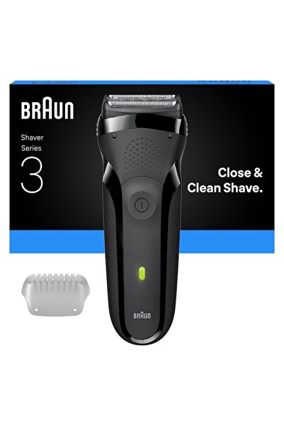 Braun Електрическа самобръсначка Series 3 300S, 3 гъвкави ножчета, за мокро/с...