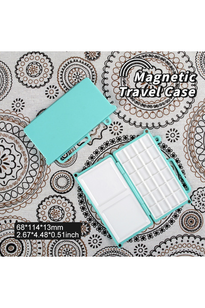 Choice1 Ice Blue SeamiArt 1pc Portable Magnetic Travel Plastic Painting Box f...