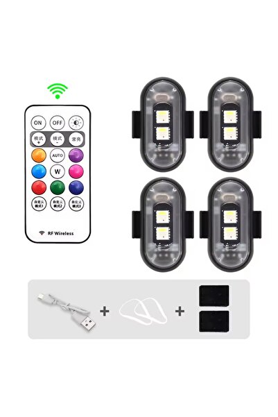 choice2 4PCS 6PCS LED Car Strobe Lights Motorcycle LED Flash Position Wireles...