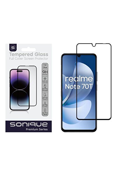 Sonique Hardy Glass Premium Series HD Full Cover 9H Realme Note 70T 4G Μαύρο