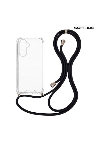 Sonique Θήκη Σιλικόνης με Κορδόνι Armor Clear Samsung Galaxy A56 5G Μαύρο