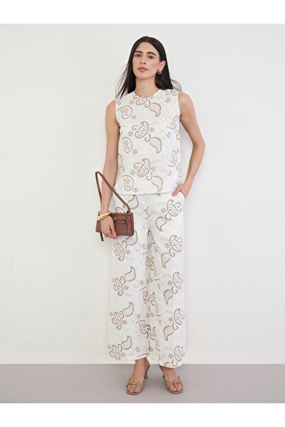 Styli Paisley Embroidered Top and Trousers Co-Ords