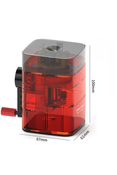 Choice Red Automatic pencil sharpener Transparent body manual pencil sharpene...