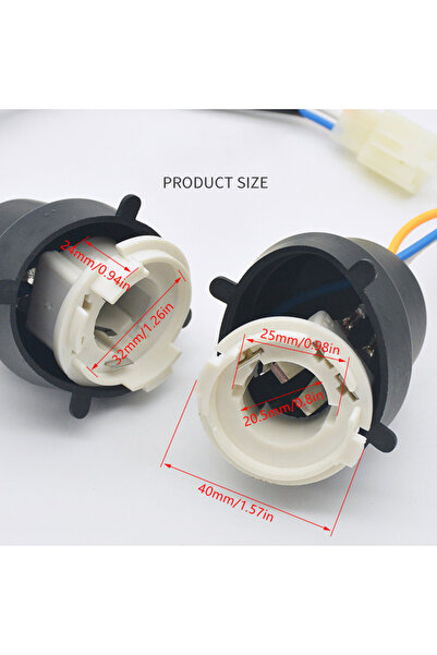 Choice onesize Hot Sale New BA20D Motorbike Headlight Socket Lamp Bulb Connec...
