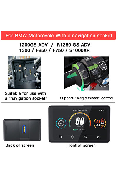 Choice شاشة MB6-02 CARABC MB6 مقاس 6 بوصات لتحديد المواقع GPS للدراجات الناري...