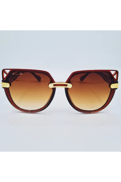 Matteo Ferari Women's Brown Cat Eye Sunglasses with Gradient Lenses UV400 – E...