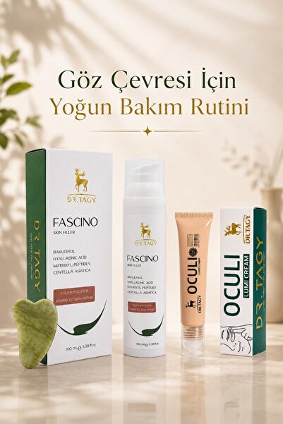DR TAGY Göz Altı Bakım Seti – Fasino Filler Krem + Oculi Göz Altı Kremi + Yeş...