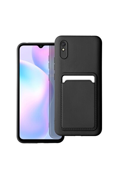 Sonique Θήκη Σιλικόνης Card Case Xiaomi Redmi 9A / Redmi 9AT Μαύρο