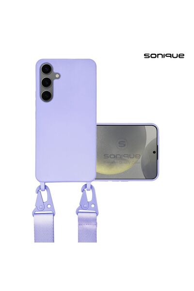 Sonique Θήκη Σιλικόνης με Strap CarryHang Samsung Galaxy S24 Plus Λιλά