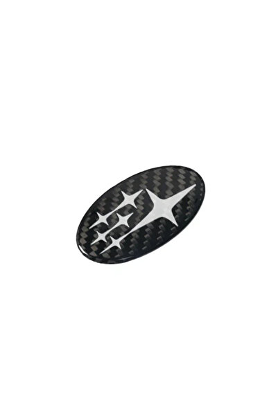 Choice5 A 58x28mm Carbon Fiber Car Steering Wheel Logo Emblem Sticker for Sub...