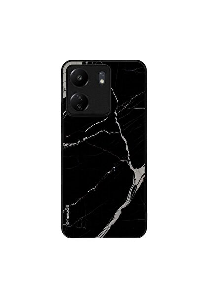 Sonique Θήκη Marble Series για Xiaomi Redmi 13C 4G / Poco C65 4G Μαύρο