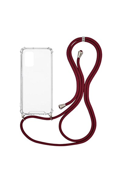 Sonique Θήκη Σιλικόνης με Κορδόνι Armor Clear Samsung Galaxy A32 5G Μπορντό