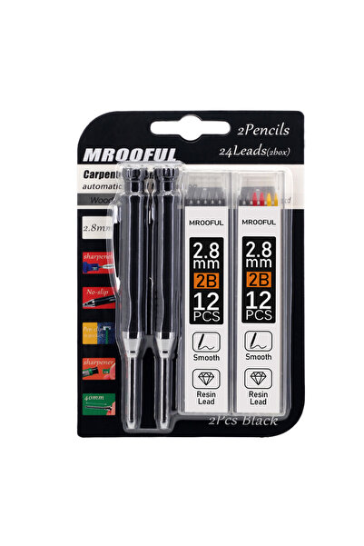 Choice4 black card set Professional Woodworking Pencil Card Set with 2.8mm Re...