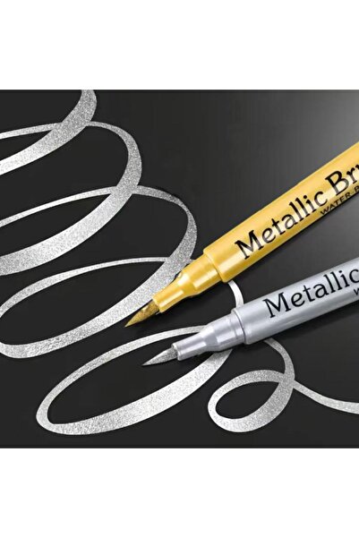 Choice 2pcs 1pc Golden +1pc Silver Metal Waterproof Permanent Paint Marker Pe...