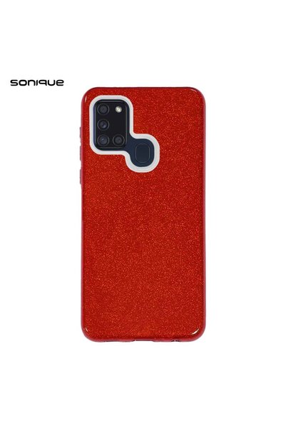 Sonique Θήκη Σιλικόνης Shiny Samsung Galaxy A21s Κόκκινο