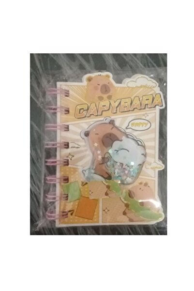 capybara دفتر ملاحظات صغير حلزوني بغلاف لامع