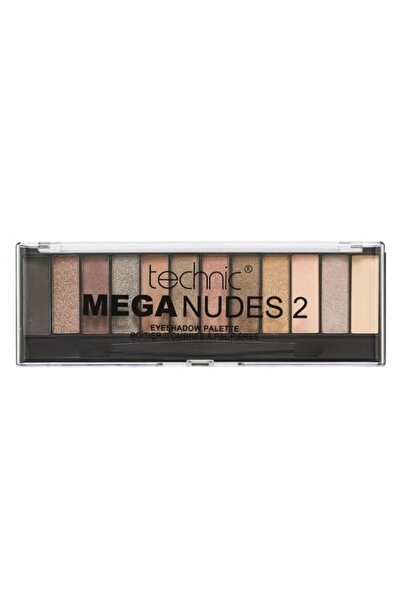 TECHNIC Mega Nudes 2 Eyeshadows | 12-Shade High-Pigment Palette | Warm Rosy &...