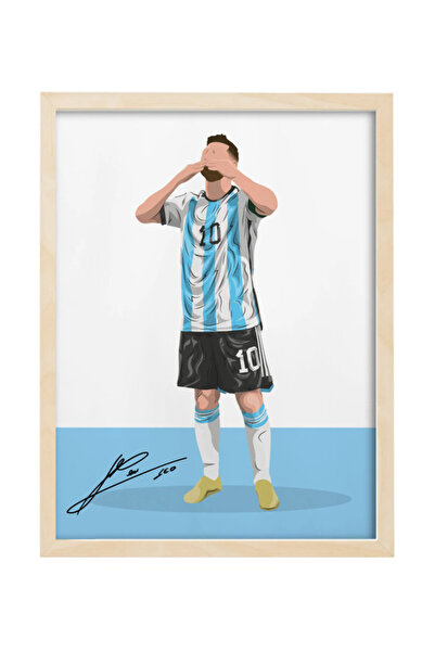 Boomah Accessories Lionel Messi Argentina Autographed Poster with Frame 30x40cm