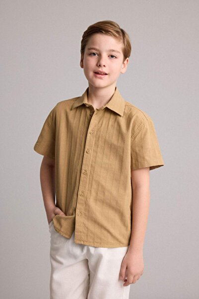 DeFacto Regular Fit Poplin Short Sleeve Shirt for Boys H7517A826Hs