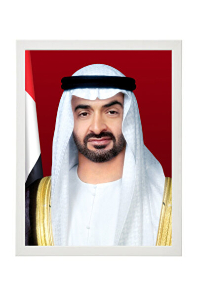 Boomah Accessories صورة رسمية للشيخ محمد بن زايد آل نهيان مع إطار 30×40 سم