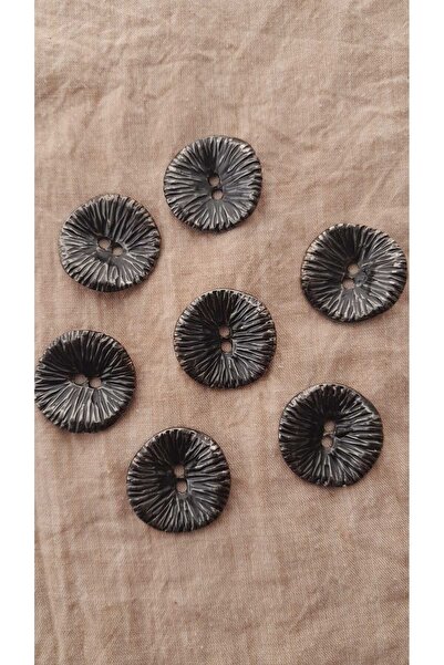 ILCARE Gold Plated Enameled Metal Button 24 mm 7 Pieces