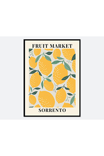 Boomah Accessories Fruit Market Sorrento Lemons Botanical Art Poster with Fra...