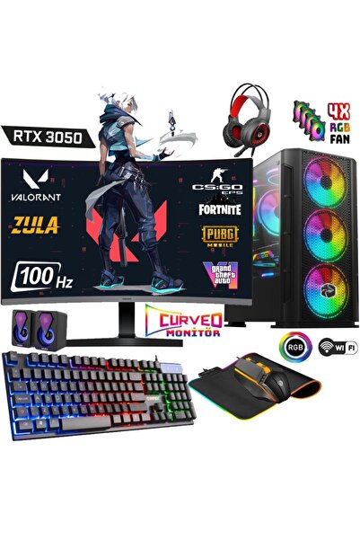 Apphirex Jett X55 Ryzen 5 5500 16GB RAM 512GB M2 SSD RTX3050 24'' 100Hz Curve...