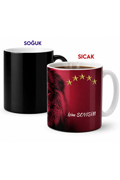 Baskıkafası Isme Özel Kupa Bardak (aslan-logolu )