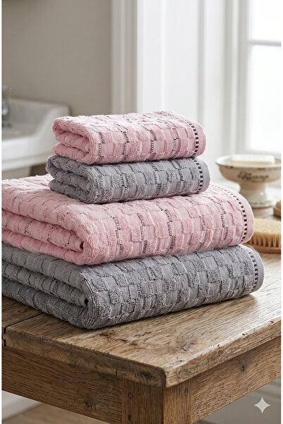 Özdilek Nev Brand Lica Towel Set 4 Pieces (Nev Is a Brand Belonging to the Öz...