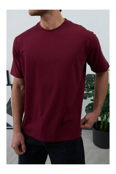 perasttesktil Men's Crew Neck Oversized T-Shirt