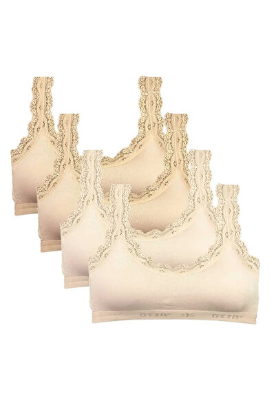 Generic Brand 4 Pieces Lace Embroidery Embroidered Padded Bamboo Women's Bust...