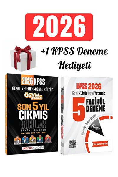 İndeks Akademi Yayıncılık 2026 KPSS İndeks Akademi Son 5 Yıl Çıkmış Sorular v...