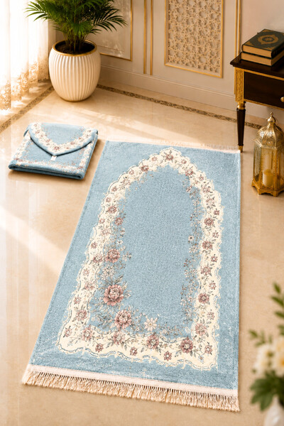 NAMAT Luxury Velvet Prayer Mat – Comfortable Muslim Salah Rug with Premium Fi...