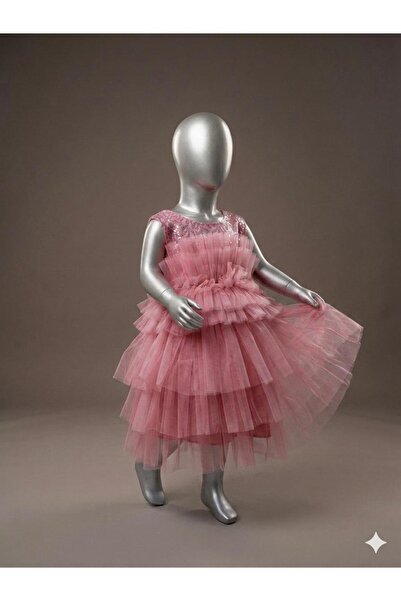 Asortix Girl's Evening Dress Princess Model Layered Tulle Birthday Wedding Dr...