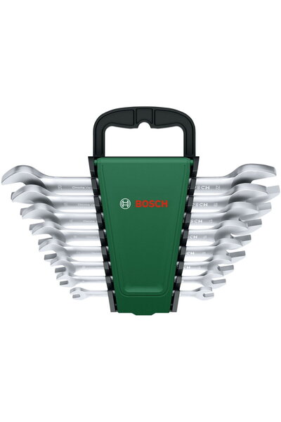 Bosch Set de 8 chei fixe cu două capete 1600A03HM8, de la 6 la 22 mm, suport,...