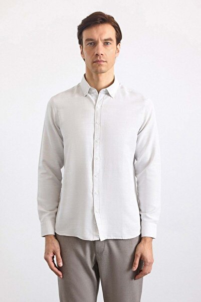hipatu Süvari Slim Dobby Long Sleeve Shirt
