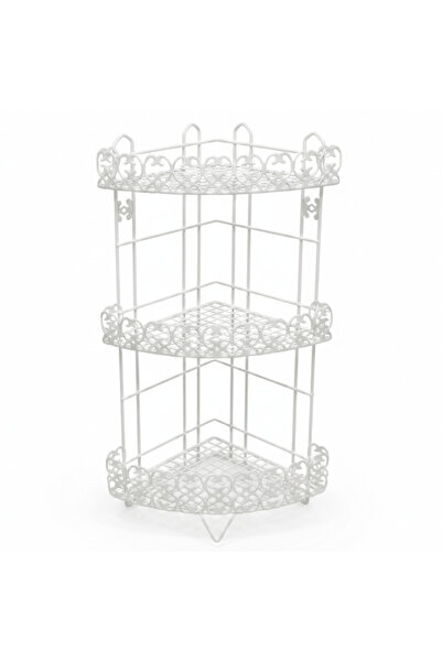 AKDC Premium White Metal 3-Tier Storage Rack for Kitchen Bathroom and Home Or...