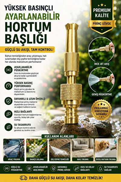 ANI OFİS KIRTASİYE A K Visokotlačna podesiva mlaznica za crevo – Tijelo od me...