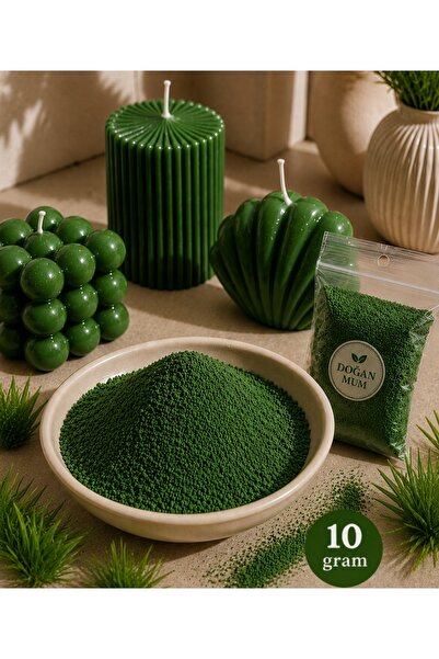 DOĞAN MUM Mum boyası koyu yeşil 10 gram çim yeşili premium pigment boya