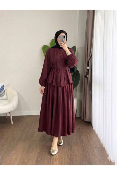 SEMİNEN Ribbed Skirt Women's Suit