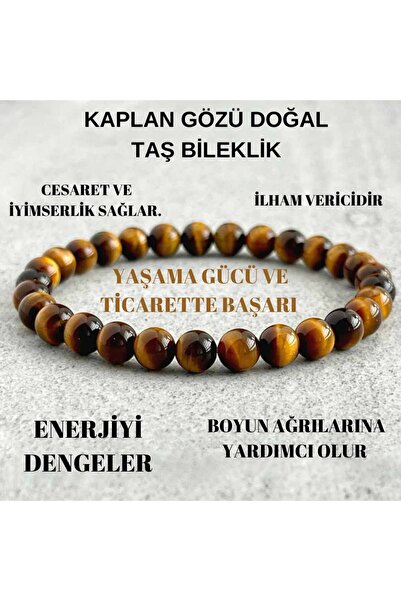 Zodyak Doğal Taş سوار حجر عين النمر الطبيعي المعتمد 6 ملم