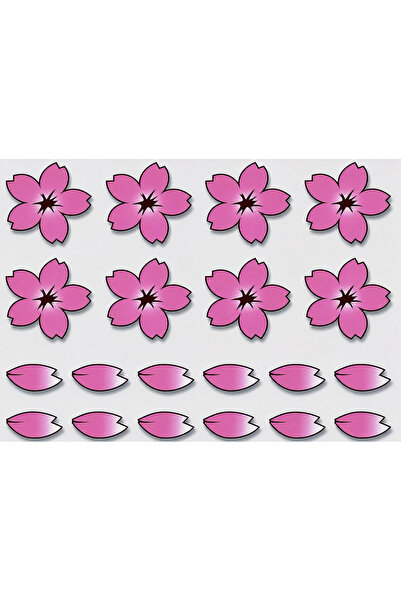 Limitless Design Sakura Çiçek Sticker Seti Bisiklet motorsiklet Scooter Kask ...
