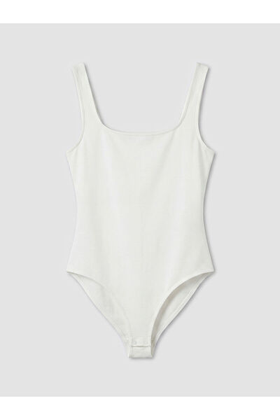 LC Waikiki Nevavm Square Collar Women's Snap Fastener Bodysuit