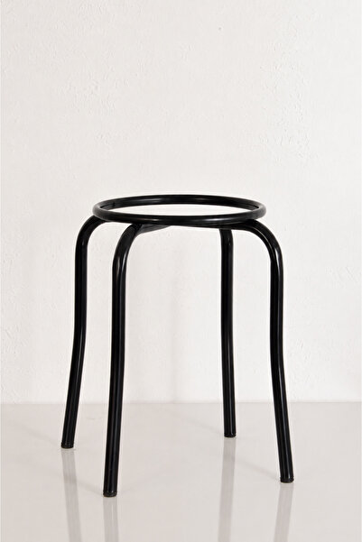 AKK TİCARET 1 ADET TABURE İSKELETİ SİYAH BOYALI İSKELET YÜKSEKLİK 41.5 CM