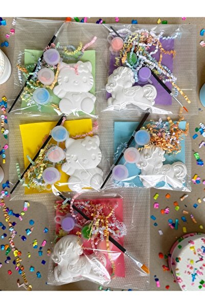 magnocandles 5 Adet Unicorn ve Hello Kitty Taş Boyama Seti / Etkinlik, Doğumg...