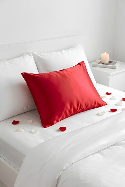ZENCHES Silk Satin Red Pillowcase Pure Satin Pillowcase - Hair and Skin Frien...