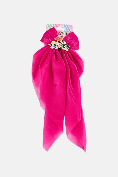 The Powerpuff Girls Long Hair Bow Clip With Charm, Purple