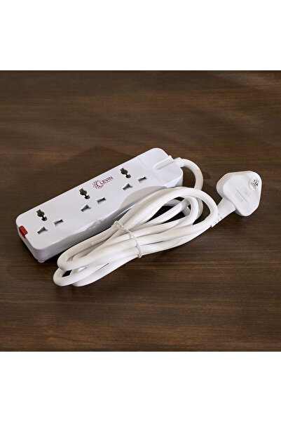 Home Box Levin 3-Way 3250W Universal Extension Socket with 2 M Cable