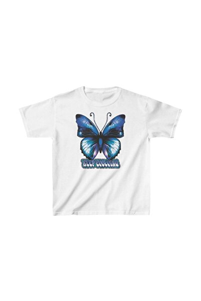 Mariposa Secret تي شيرت مطبوع للأطفال للجنسين - أبيض