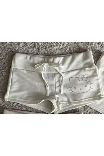 Gofeel Meowl Hello Kitty Taş Baskılı Mini Şort